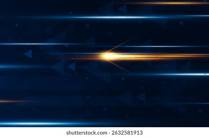 Abstrakte Geschwindigkeit Light-Out-Technologie Hintergrund Hitech-Kommunikationskonzept Innovationshintergrund, Vektordesign