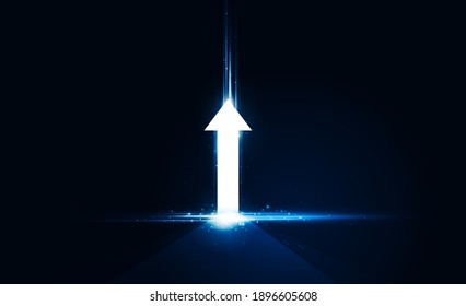 Abstract speed Lightning arrow up technology background Hitech communication concept innovation background,  vector design
