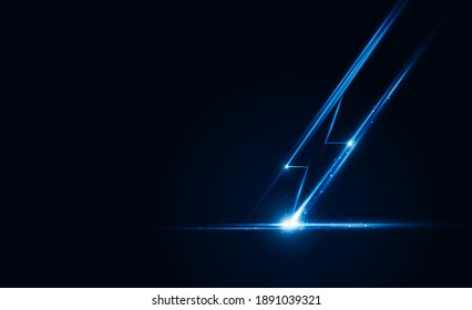 Abstract speed Lightning bolt out technology background Hitech communication concept innovation background,  vector design