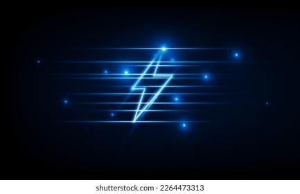 Abstract speed Lightning bolt out technology background Hitech communication concept innovation background,  vector design