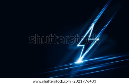 Abstract speed Lightning bolt out technology background Hitech communication concept innovation background,  vector design