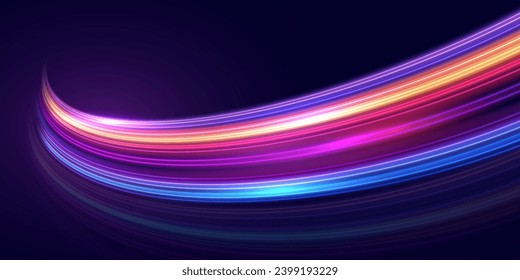 Abstract speed line background. Dynamic motion speed of light. Technology velocity movement pattern for banner or poster design. Vector EPS10.