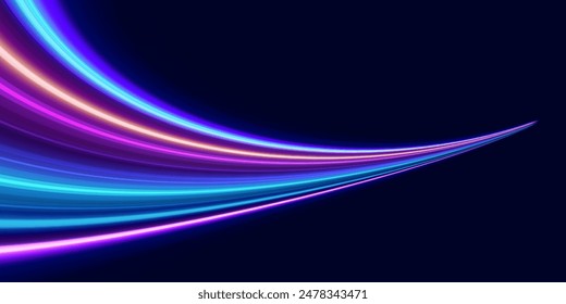 Abstract speed line background. Dynamic motion speed of light. Technology velocity movement pattern for banner or poster design. Vector EPS10.