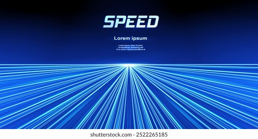 Fundo abstrato da linha de velocidade. Velocidade de movimento dinâmico da luz. Padrão de movimento de velocidade de tecnologia para design de banner ou cartaz. Vetor EPS10.