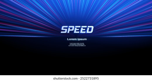 Abstract speed line background. Dynamic motion speed of light. Technology velocity movement pattern for banner or poster design. Vector EPS10.