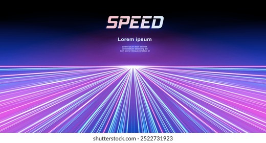 Abstract speed line background. Dynamic motion speed of light. Technology velocity movement pattern for banner or poster design. Vector EPS10.