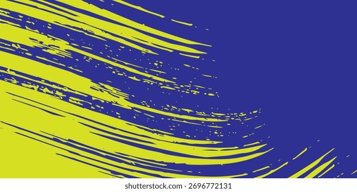 Plantilla de diseño de Anuncio de semitono azul de estilo de línea de velocidad Abstractas Patrón de puntos de semitono amarillo y azul con textura grunge. Estilo deportivo amarillo y azul punto pop art cómic, moderno.