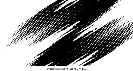 Modelo de design de banner de meio-tom azul escuro estilo de linha de velocidade abstrata. Ilustração vetorial elegante. modern. eps10	