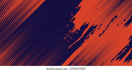 Abstract speed line style orange banner design template. Vector illustration art