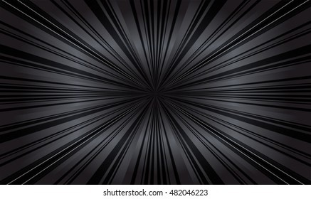 Abstract speed lines background. dark black Radial motion move blur.zooming effect.