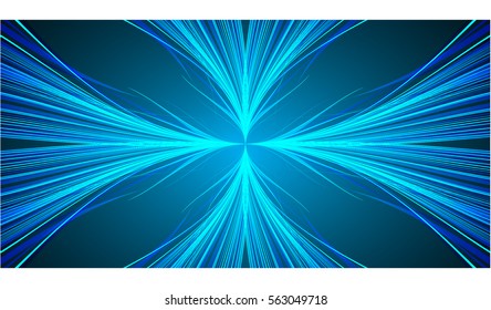 Abstract speed lines background. dark blue Radial motion move blur.zooming effect. wave