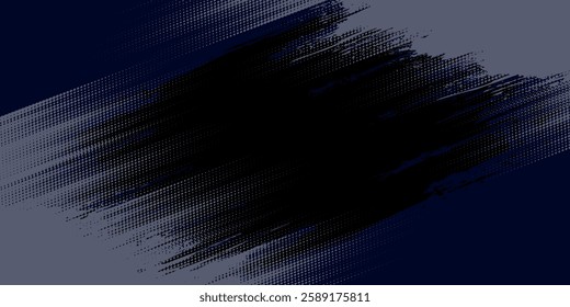 Abstract speed lines style black and brown color halftone banner design template. Vector illustration.