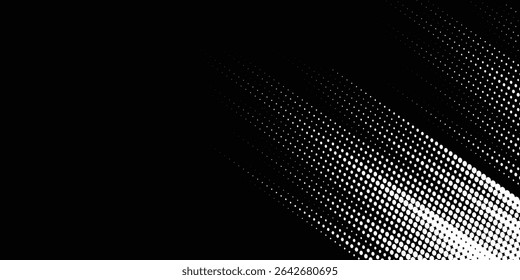 Líneas de velocidad Abstractas estilo color azul medio tono Anuncio diseño Plantilla. Puntos medio tono blanco azul patrón de color gradiente grunge textura de fondo. Punto de arte pop comics estilo deportivo blanco y negro