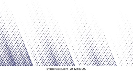 Abstract speed lines style blue color halftone banner design template.Dots halftone white blue color pattern gradient grunge texture background. Dots pop art comics sport style white.