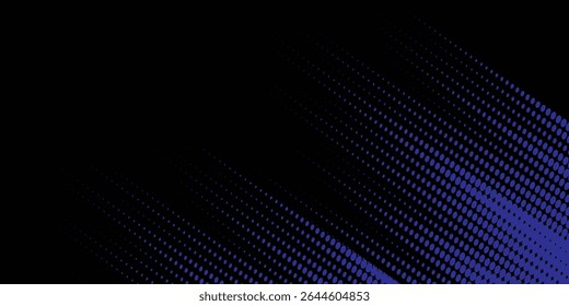 Abstract speed lines style blue color halftone banner design template.Dots halftone white blue color pattern gradient grunge texture background. Dots pop art comics sport style white and black