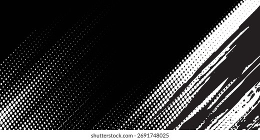 Abstract speed lines style blue color halftone banner design template.Dots halftone white blue color pattern gradient grunge texture background. Dots pop art comics sport style white 
