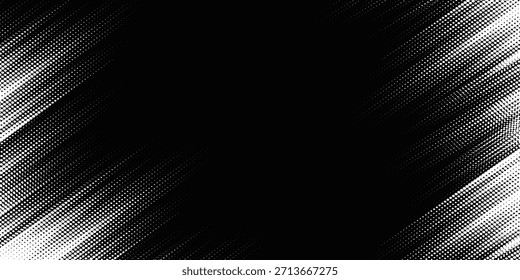 Linhas de velocidade abstratas estilo cor azul cor meio-tom banner design template.Dots meio-tom branco azul padrão de cor gradiente gradiente fundo textura grunge e preto