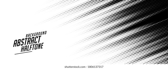 abstract speed lines style halftone banner design