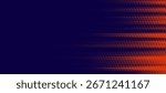Abstract speed lines style orange color halftone banner design template. 
