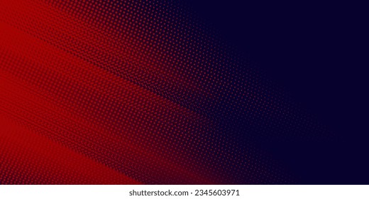 Abstract speed lines style orange color halftone banner design template. Vector illustration