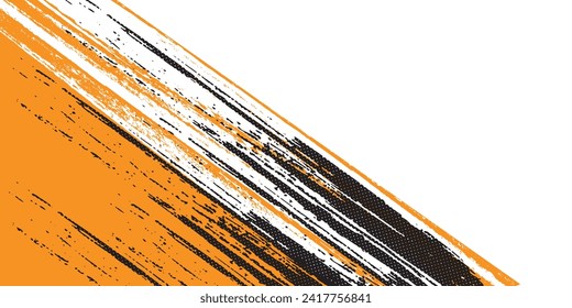 Abstrakte Geschwindigkeitslinien Stil orange Farbe halftone Banner Design Vorlage. Vektorgrafik.