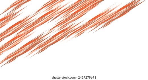 Plantilla de diseño de banner de semitono de color naranja de líneas de velocidad abstractas eps 10