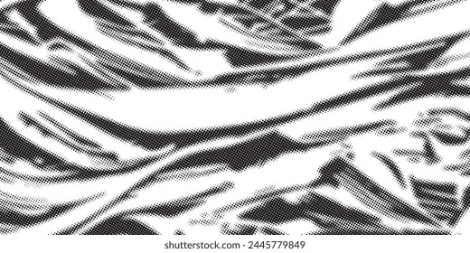 Abstract speed lines style orange color halftone banner design template. Vector illustration.