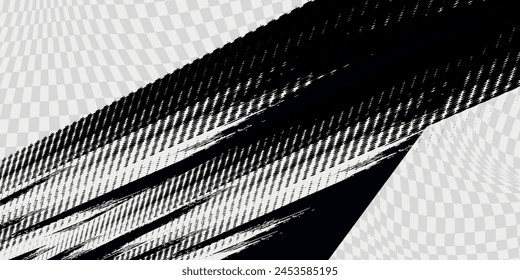 Abstract speed lines style orange color halftone banner design template. Vector illustration..eps10