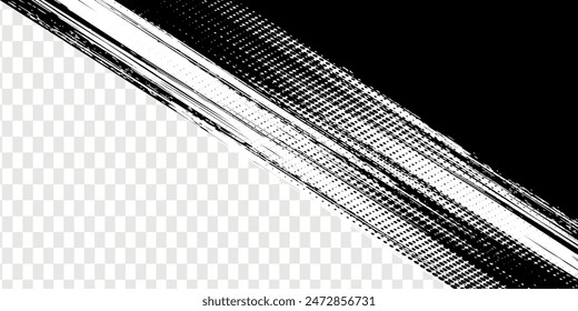 Plantilla de diseño de Anuncio de semitonos de color naranja de líneas de velocidad Abstractas. Ilustración vectorial.	