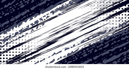 Plantilla de diseño de Anuncio de semitonos de color naranja de líneas de velocidad Abstractas. Ilustración vectorial.