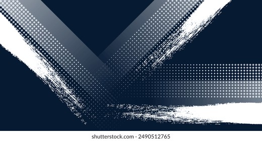 Abstract speed lines style orange color halftone banner design template. Vector illustration.