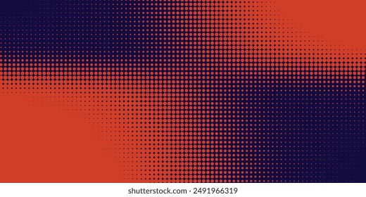 Abstract speed lines style orange color halftone banner design template. Vector illustration	