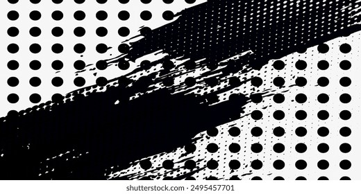 Abstract speed lines style orange color halftone banner design template. Vector illustration..eps10