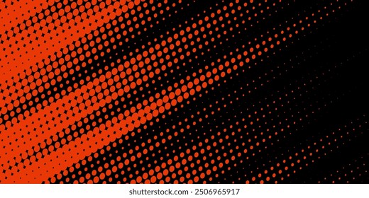 Abstract speed lines style orange color halftone banner design template. Vector illustration. modern halftone grunge vector modern orange