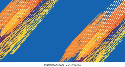 Líneas de velocidad Abstractas estilo Plantilla de diseño de Anuncio semitono de color naranja. Ilustración vectorial..eps10