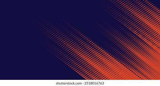 Abstrakte Linien Stil orange Farbe Halbton Banner Design-Vorlage. Vektorgrafik.