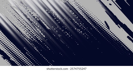 Abstract speed lines style orange color halftone banner design template. Vector illustration..