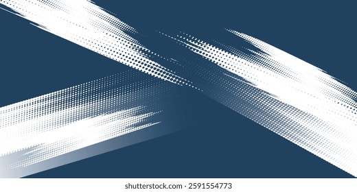 Abstract speed lines style orange color halftone banner design template. Vector illustration.
