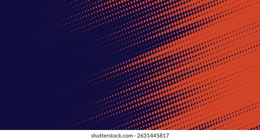 Abstract speed lines style orange color halftone banner design template. vector eps10