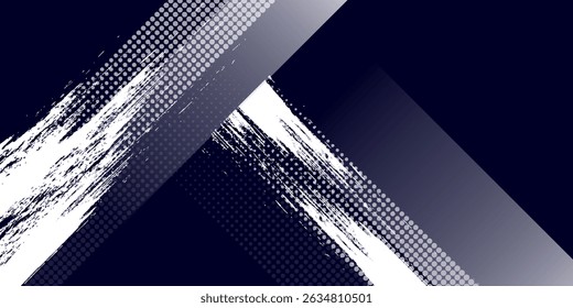 Abstract speed lines style orange color halftone banner design template. Vector illustration.