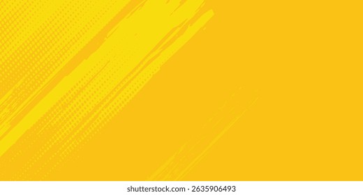 Abstract speed lines style orange color halftone banner design template modern grunge