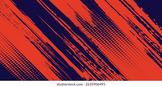Abstract speed lines style orange color halftone banner design template modern grunge