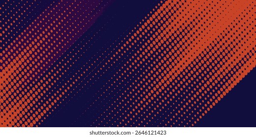 Modelo de design de banner de meio-tom de cor laranja estilo de linhas de velocidade abstratas. Ilustração vetorial do esporte moderno