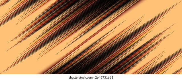 Abstract speed lines style orange color halftone banner design template. eps10
