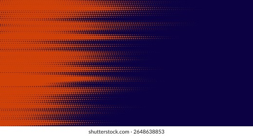 Modelo de design de banner de meio-tom de cor laranja estilo de linhas de velocidade abstratas. Ilustração vetorial.art