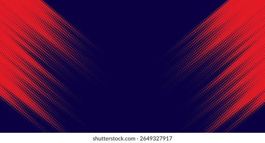 Modelo de design de banner de meio-tom de cor laranja estilo de linhas de velocidade abstratas. Ilustração vetorial.	
