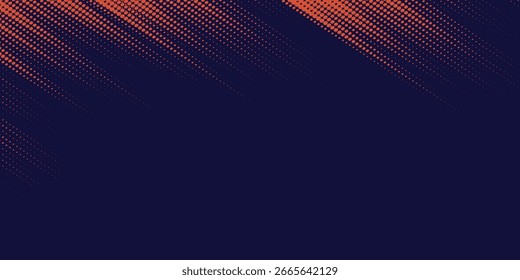 Líneas de velocidad Abstractas estilo Plantilla de diseño de Anuncio semitono de color naranja. Ilustración vectorial.
