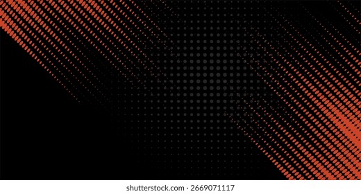Abstract speed lines style orange color halftone banner design template. Vector illustration modern,eps 10.