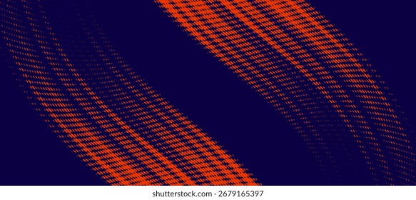 Modelo de design de banner de meio-tom de cor laranja estilo de linhas de velocidade abstratas. 