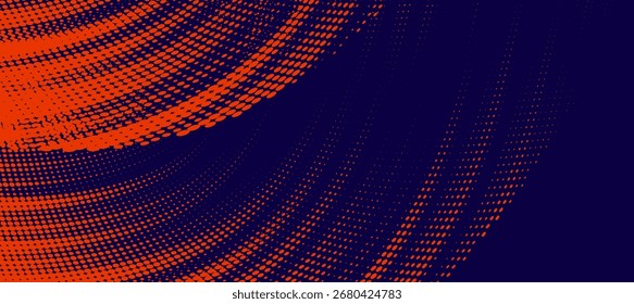 Líneas de velocidad Abstractas estilo Plantilla de diseño de Anuncio semitono de color naranja. Ilustración vectorial, Moderna, Eps 10.